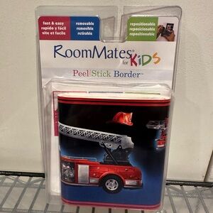 RoomMates Kids Peel and Stick Border with Fire Truck Design